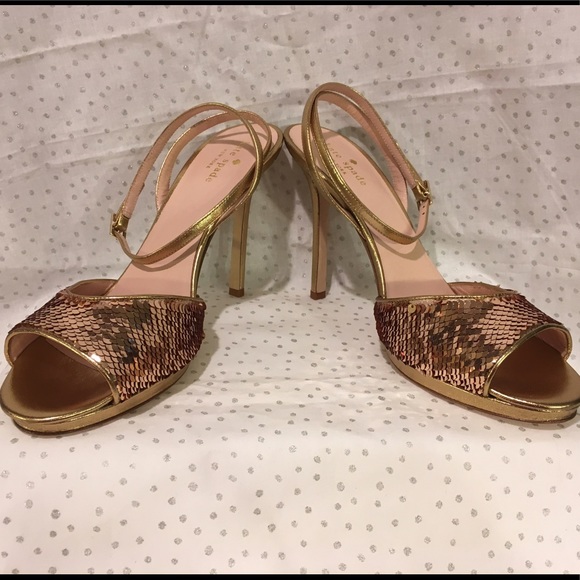 EUC Kate Spade New York Frankie Gold Heels😻 - Picture 3 of 5